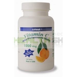 Lynae Vitamin C 1000mg with Bioflavonoids ไลเน่วิตามินซี 1000 มก และไบโอฟลาวโวนอยส์ 100มก 100เม็ด