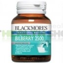 Blackmores Bilberry 2500 mg. แบลคมอร์ส บิลเบอรี่ 60 แคปซูล